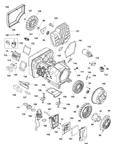 Main Unit P3 Engine Diagram and Parts List for 030814-00  Briggs and Stratton Generator